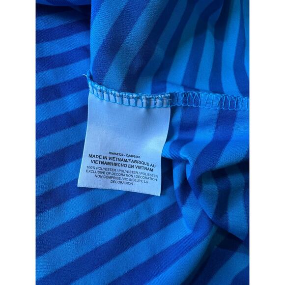 NIKE Golf Dri-fit size XXL, Blue Striped, short sleeved Polo - Picture 6 of 9